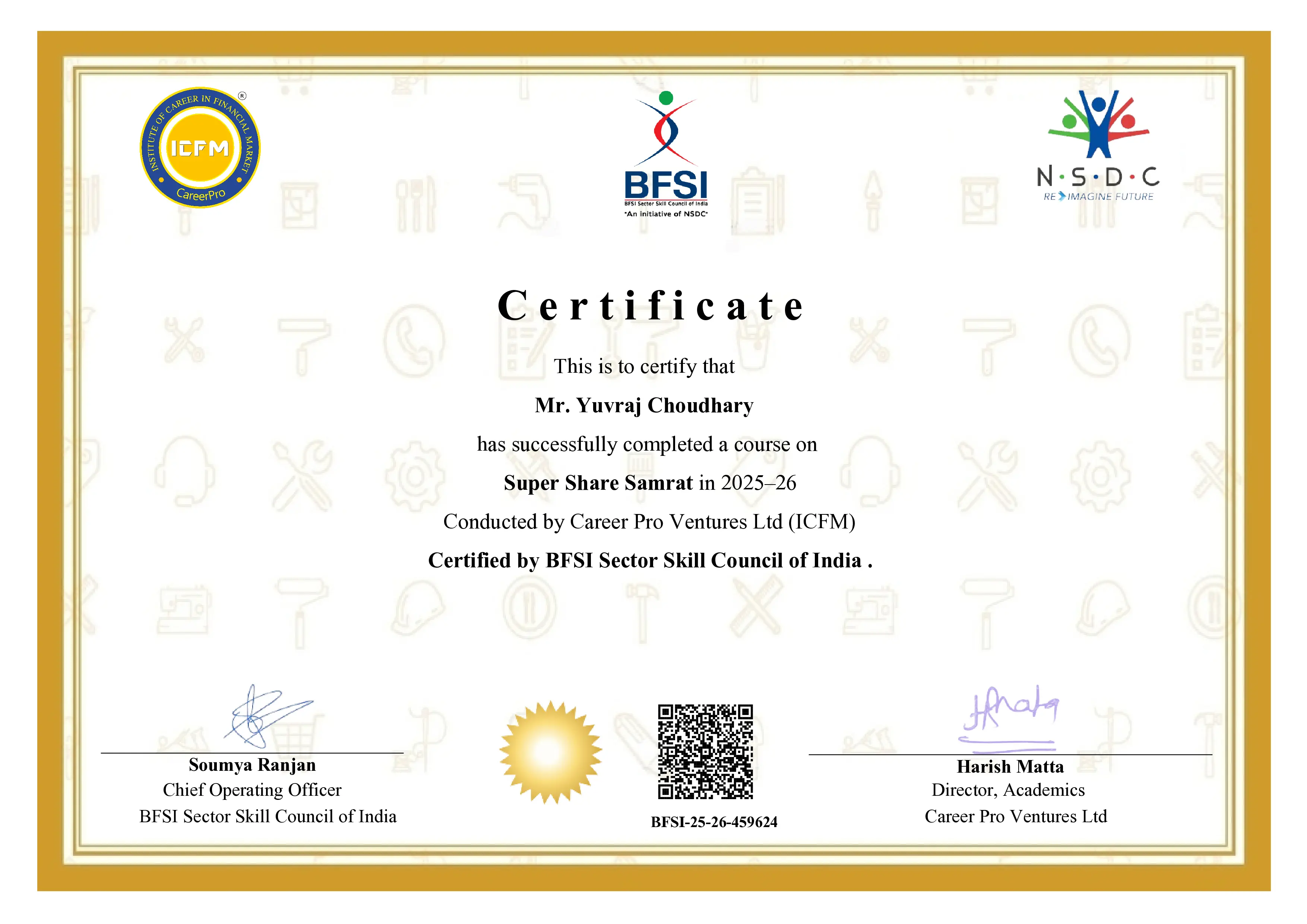BFSI Certificate