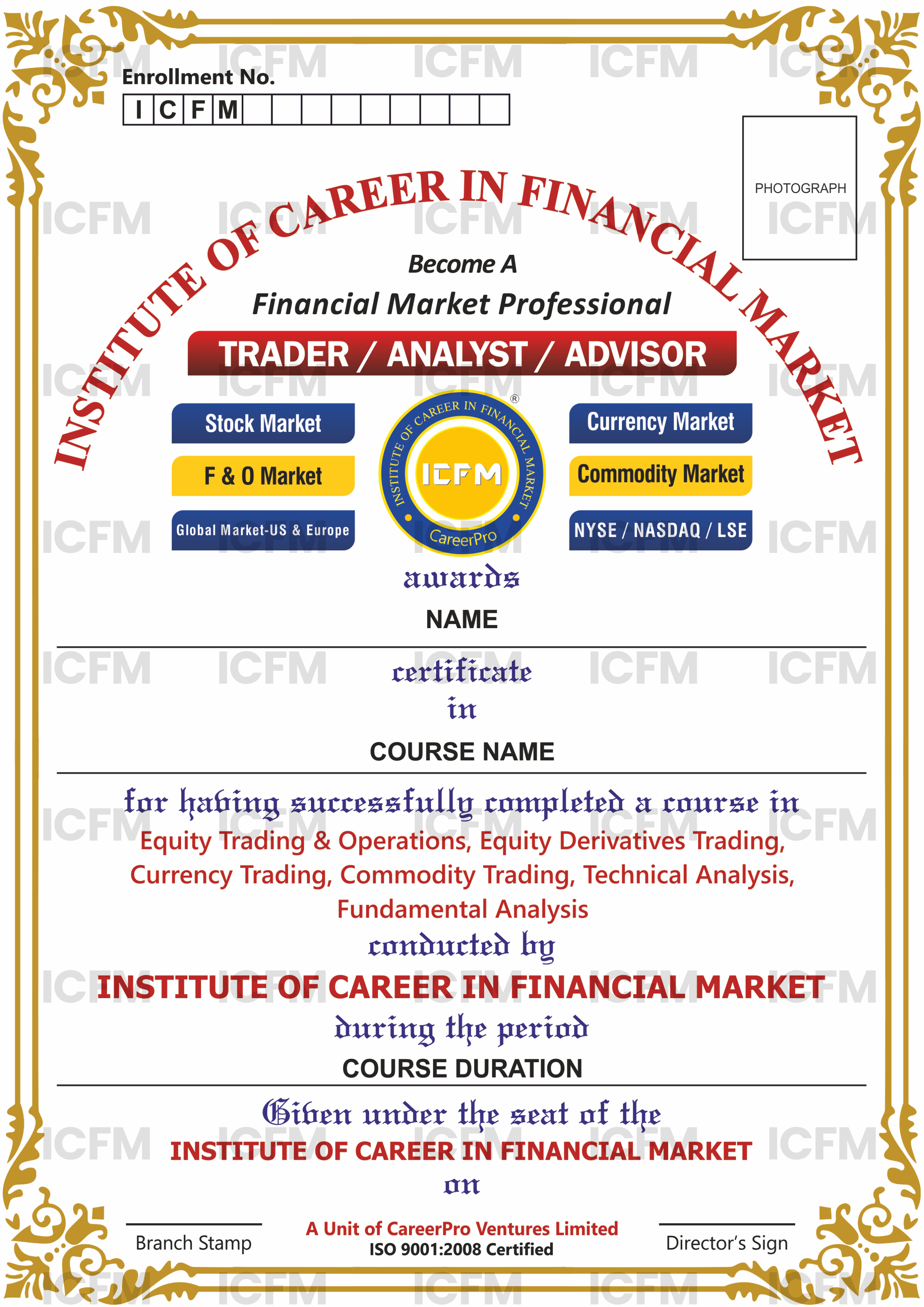 ICFM Certificate