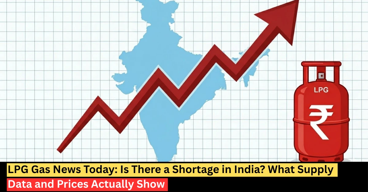 LPG gas price today India graph showing LPG shortage concerns and supply update