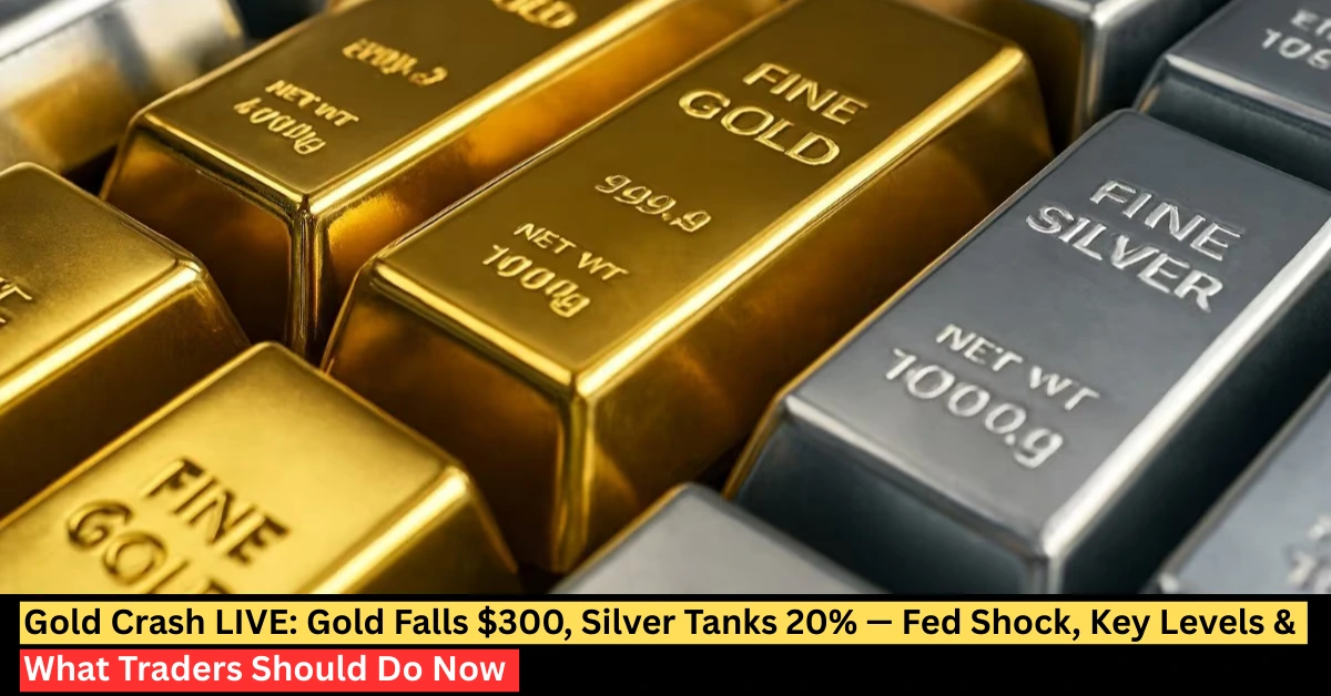 gold crash today live gold falls $300 silver tanks 20 percent mcx gold silver price today