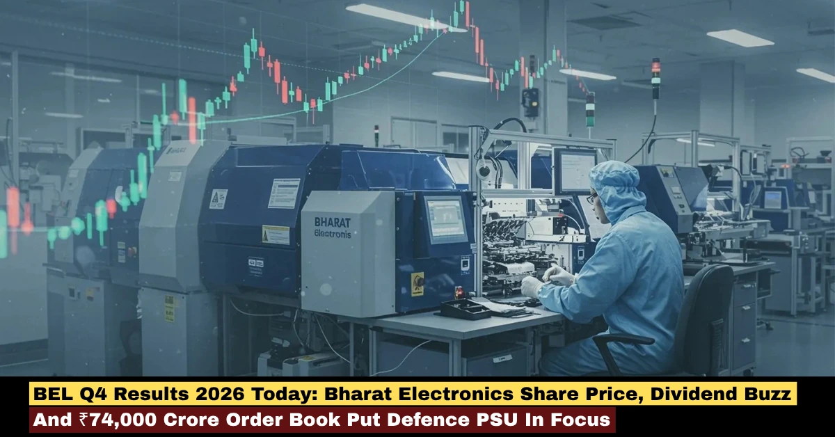 BEL Q4 Results 2026 Today Bharat Electronics share price dividend buzz and ₹74,000 crore order book put defence PSU stock in focus