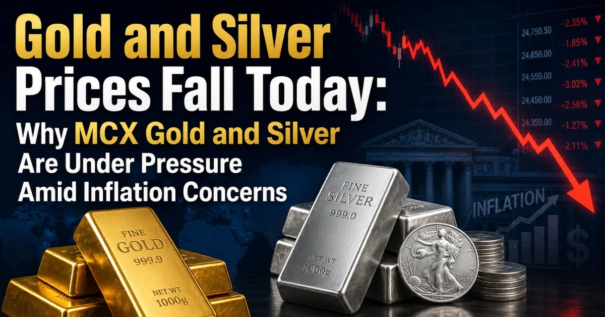 Gold and silver prices fall today as MCX bullion slips amid inflation concerns, crude oil surge and US Fed rate fear
