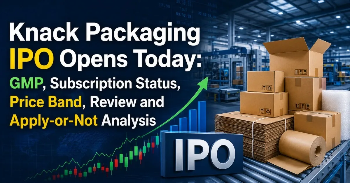 Knack Packaging IPO GMP, subscription status and price band update.