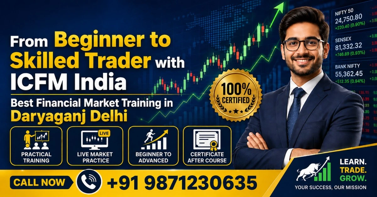Stock trading classes in Daryaganj with practical training, Share market course in Daryaganj near me for live trading