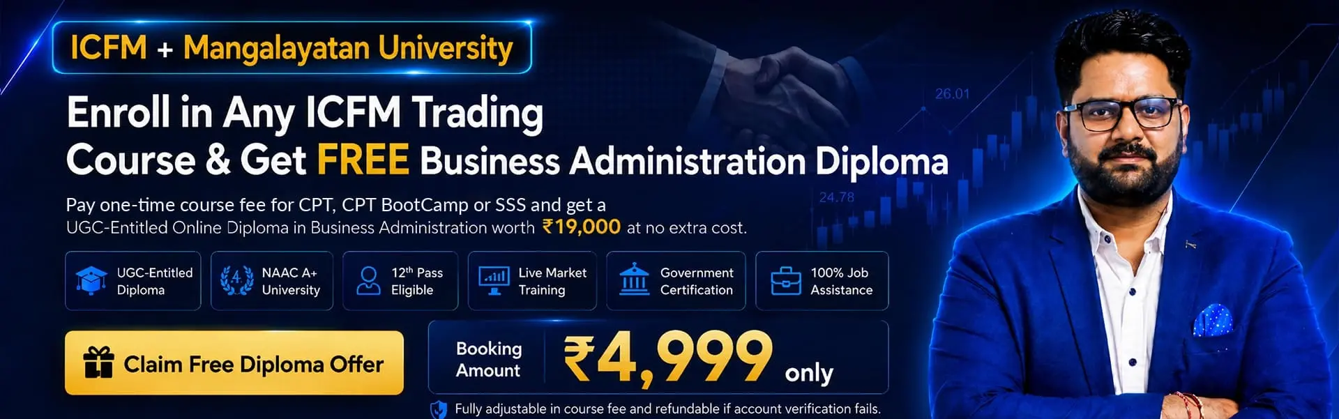 Enroll in Any ICFM Trading Course & Get Free Business Administration Diploma